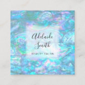 FAUX-iriscerende shell textuur Vierkante Visitekaartje (Voorkant)