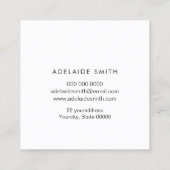 FAUX-iriscerende shell textuur Vierkante Visitekaartje (Achterkant)