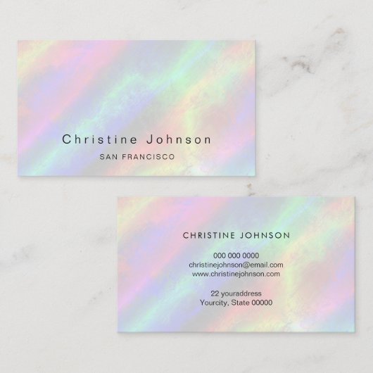 faux iriserende achtergrond visitekaartje (Voorkant / Achterkant)