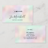 FAUX iriserende achtergrondgitarist Visitekaartje (Voorkant / Achterkant)