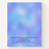 Faux iriserende Folie Elegant Logo Notitieboek (Achterkant)