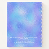 Faux iriserende Folie Elegant Logo Notitieboek (Achterkant)