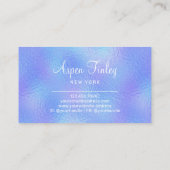 Faux iriserende Folie Elegant Logo Visitekaartje (Achterkant)