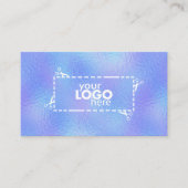 Faux iriserende Folie Elegant Logo Visitekaartje (Voorkant)