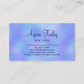 Faux iriserende Folie Elegant Logo Visitekaartje (Achterkant)