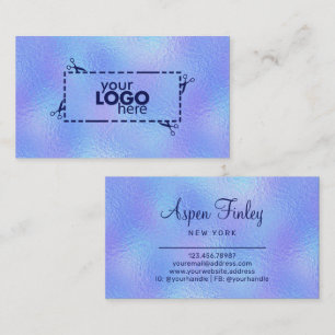Faux iriserende Folie Elegant Logo Visitekaartje
