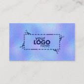 Faux iriserende Folie Elegant Logo Visitekaartje (Voorkant)
