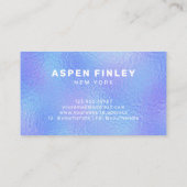 Faux iriserende Folie Elegant Logo Visitekaartje (Achterkant)