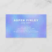 Faux iriserende Folie Elegant Logo Visitekaartje (Achterkant)