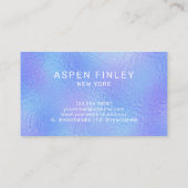 Faux iriserende Folie Elegant Visitekaartje (Achterkant)
