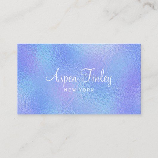 Faux iriserende Folie Elegant Visitekaartje (Voorkant)