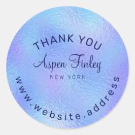 Faux iriserende Folie Elegante Classic Ronde Stick Sticker