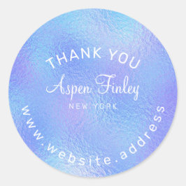 Faux iriserende Folie Elegante Classic Ronde Stick Sticker