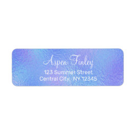 Faux iriserende Folie Elegante retour adreslabels Etiket