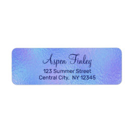 Faux iriserende Folie Elegante retour adreslabels Etiket