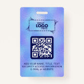 Faux iriserende Folie Logo QR-code badge (Achterkant)