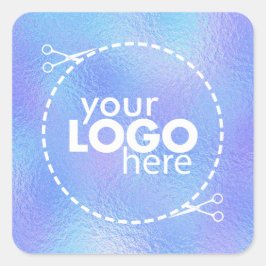 Faux iriserende Folie Logo Square Sticker