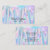 faux iriserende glitter design visitekaartje (Voorkant / Achterkant)