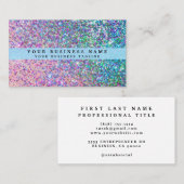 Faux iriserende glitter visitekaartje (Voorkant / Achterkant)