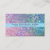 Faux iriserende glitter visitekaartje (Voorkant)