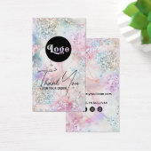 Faux iriserende glitter waterverf bijsluiter visitekaartje (Bureau)