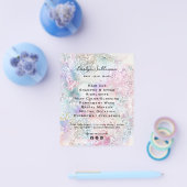 Faux iriserende glitter waterverf flyer (Enkel)