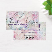 Faux iriserende glitter waterverf kortingskaart visitekaartje (Bureau)