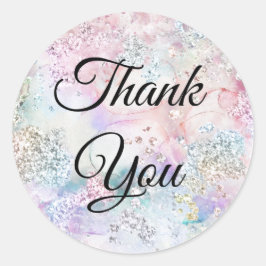 Faux iriserende glitter waterverf sticker