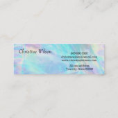 faux iriserende kapper schaar mini visitekaartje (Achterkant)