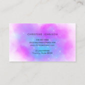 faux iriserende paarse wolk visitekaartje (Achterkant)