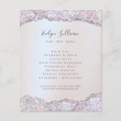 Faux iriserende roze glitter folie flyer (Voorkant)