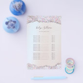 Faux iriserende roze glitter folie prijslijst flye flyer (Enkel)