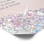 Faux iriserende roze glitter Folie prijslijst Perfect Poster (Hoek)