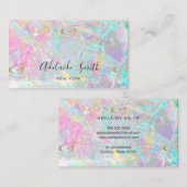 FAUX iriserende roze steen Visitekaartje (Voorkant / Achterkant)