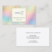 Faux iriserende schaar logo visitekaartje (Voorkant / Achterkant)