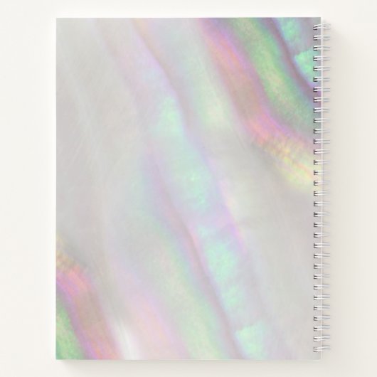 faux iriserende schelp notitieboek (Achterkant)