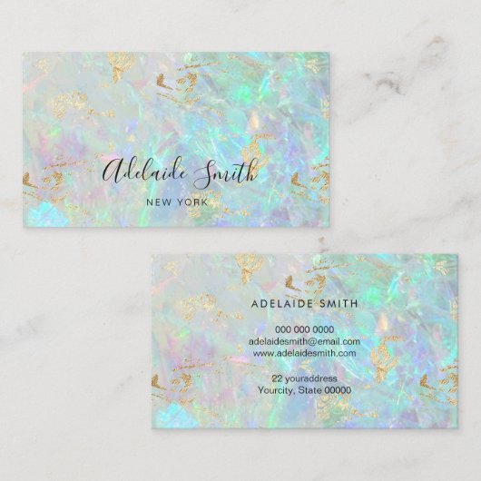 FAUX-iriserende steensteentextuur Visitekaartje (Voorkant / Achterkant)