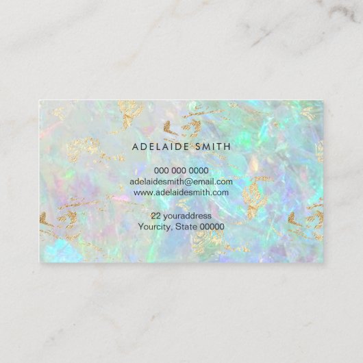FAUX-iriserende steensteentextuur Visitekaartje (Achterkant)