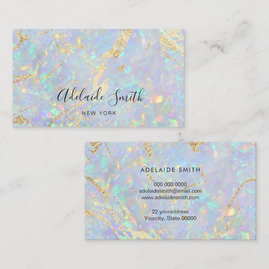 FAUX-iriserende steensteentextuur Visitekaartje (Voorkant / Achterkant)