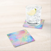 FAUX iriserende vloeistof marmer Kartonnen Onderzetters (Insitu)