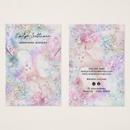 Faux iriserende waterverf ketting display kaart