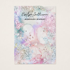 Faux iriserende waterverf oorbel display kaart