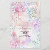 Faux iriserende waterverf prijslijst flyer (Achterkant)