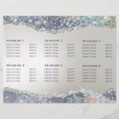 Faux iriserende zilveren glitter folie brochure (Achterkant)