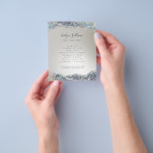 Faux iriserende zilveren glitter folie flyer (Hand)