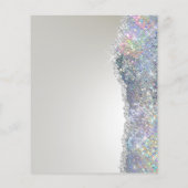 Faux iriserende zilveren glitter folie flyer (Achterkant)