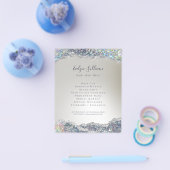 Faux iriserende zilveren glitter folie flyer (Enkel)