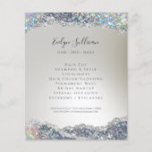 Faux iriserende zilveren glitter folie flyer (Voorkant)