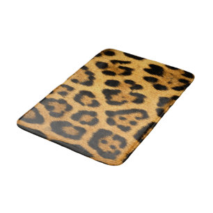 Faux Jaguar Skin Bathroom Mat
