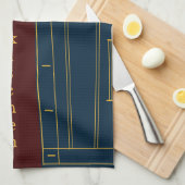 Faux Jeans Jas Keuken Handdoek Aangepaste Naam Tek (Quarter Fold)